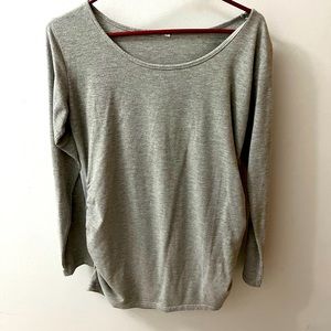 Amazon Grey Maternity Long Sleeve Shirt